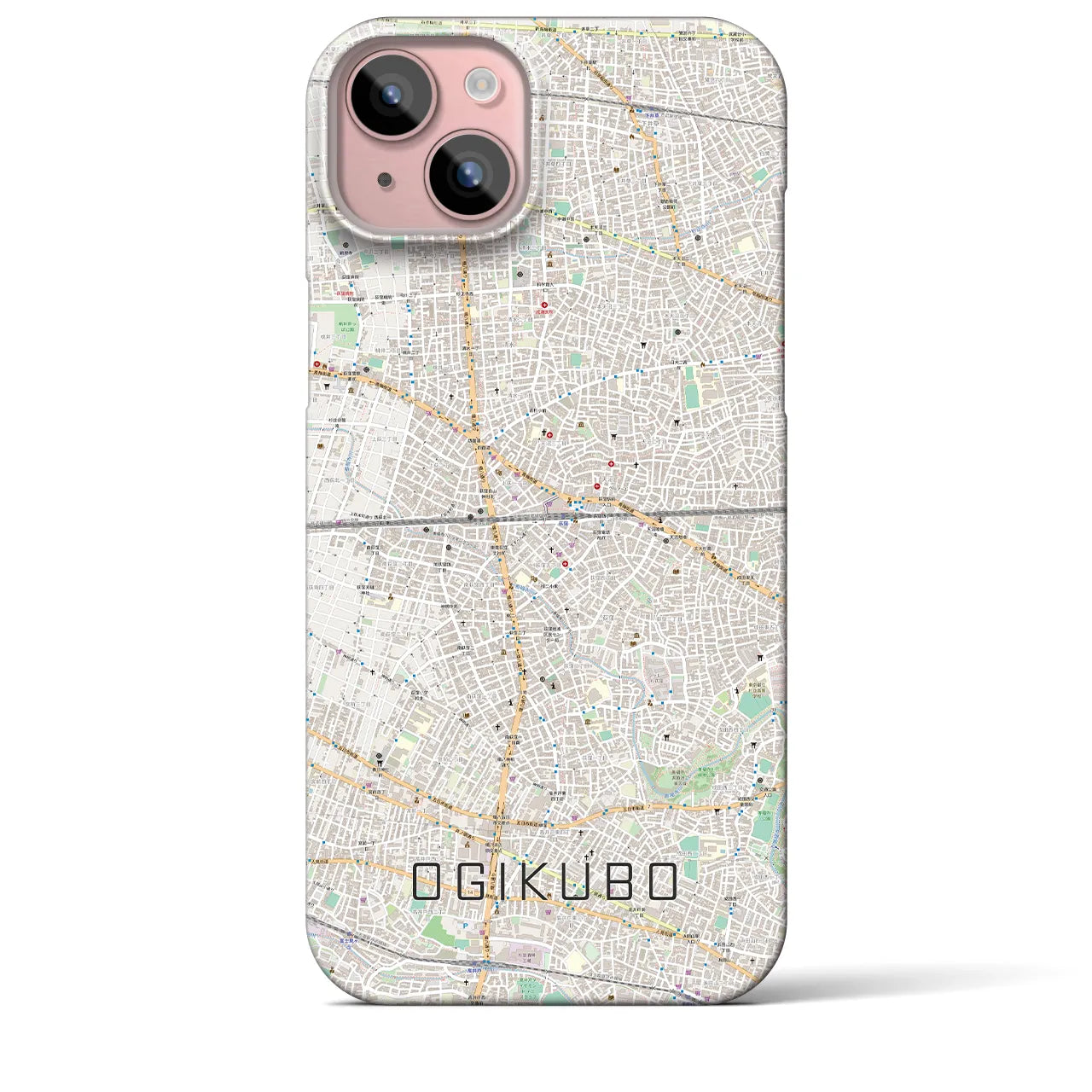 【荻窪2(東京都)】地図柄iPhoneケース(バックカバータイプ)