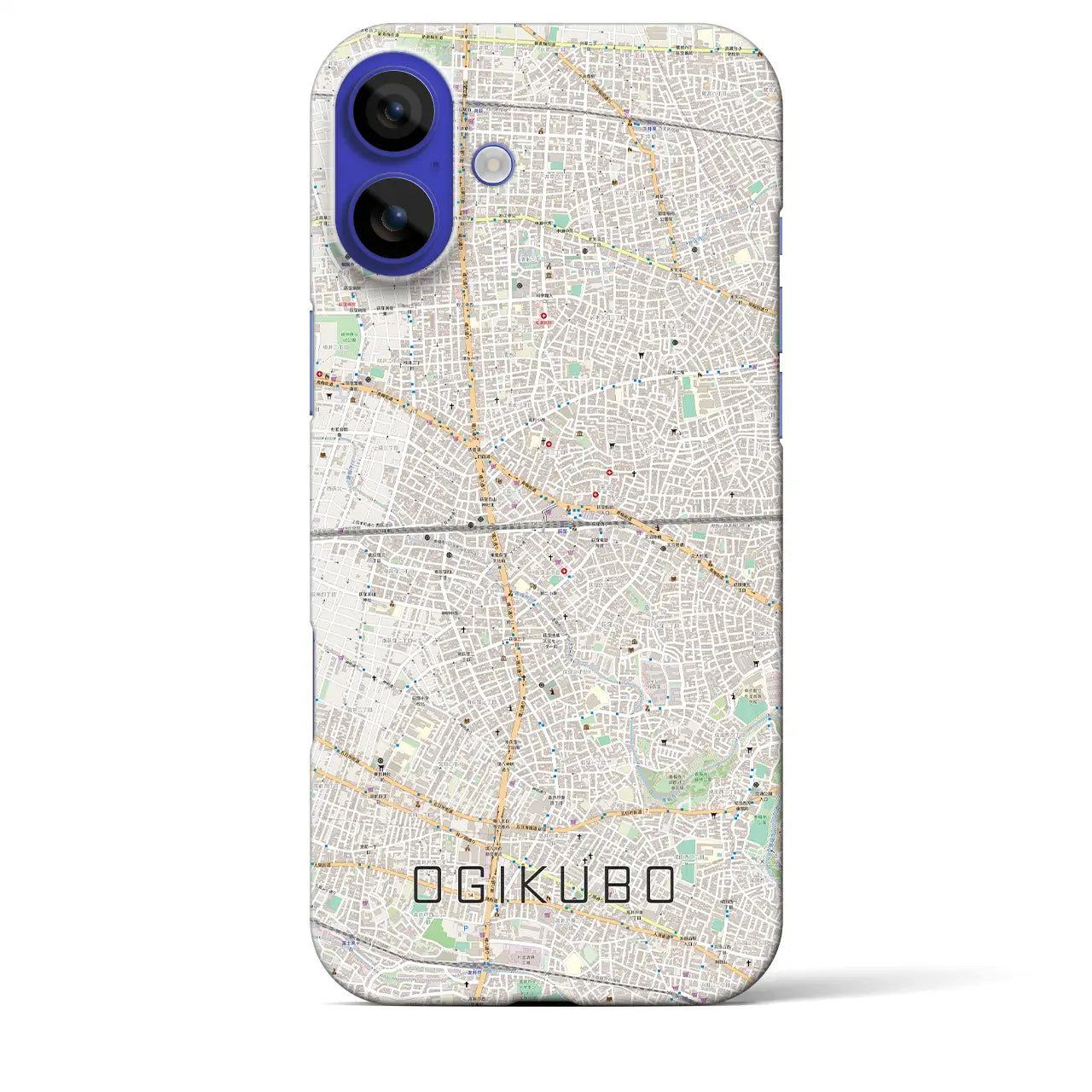 【荻窪2(東京都)】地図柄iPhoneケース(バックカバータイプ)ナチュラル・iPhone 16 Pro Max 用
