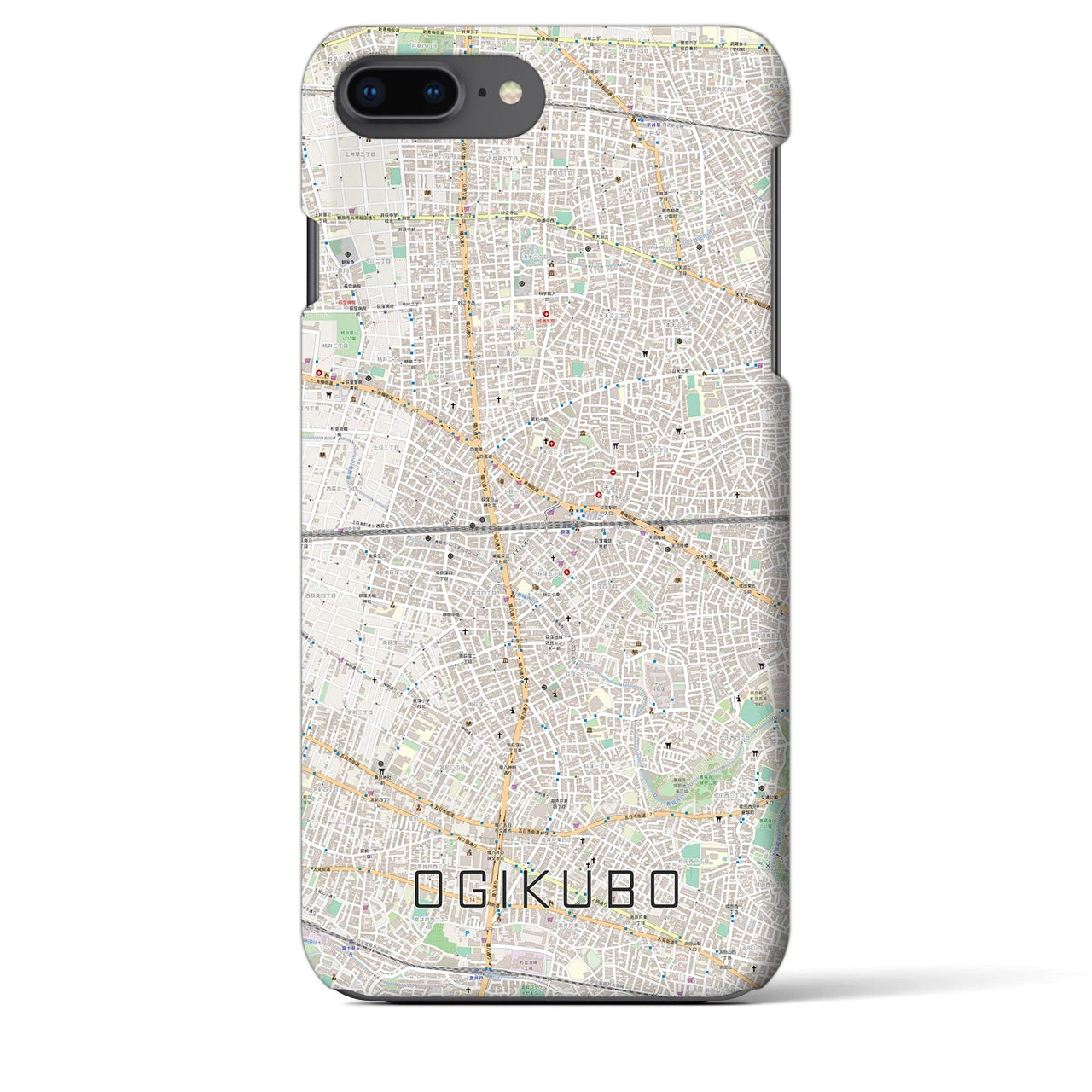 【荻窪2(東京都)】地図柄iPhoneケース(バックカバータイプ)