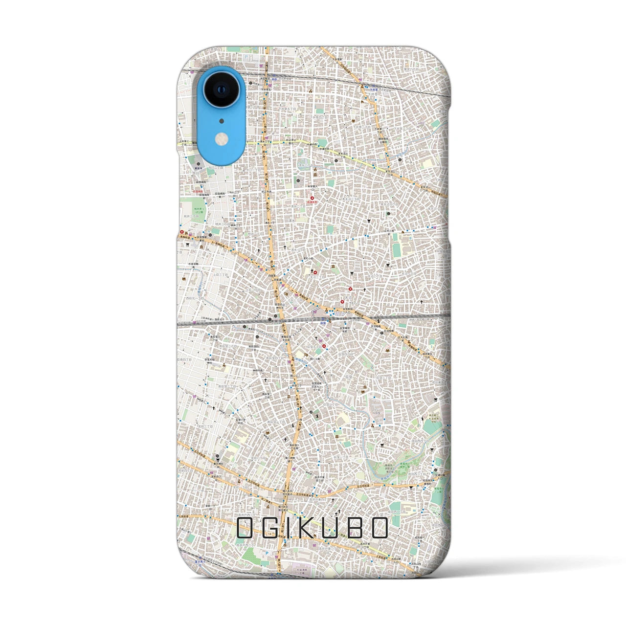 【荻窪2(東京都)】地図柄iPhoneケース(バックカバータイプ)