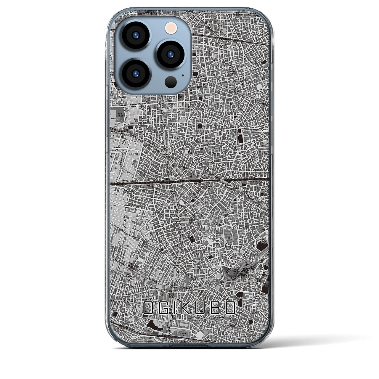 【荻窪2(東京都)】地図柄iPhoneケース(クリアタイプ)