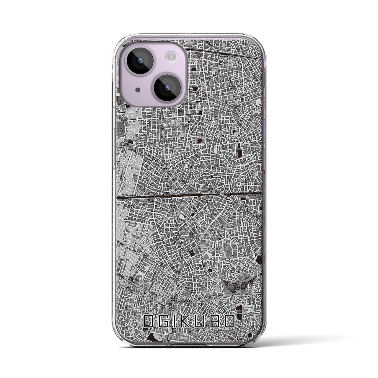 【荻窪2(東京都)】地図柄iPhoneケース(クリアタイプ)