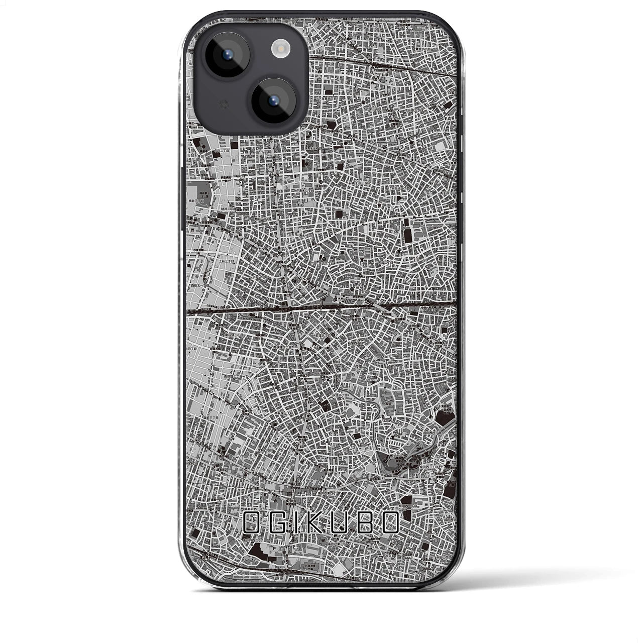 【荻窪2(東京都)】地図柄iPhoneケース(クリアタイプ)