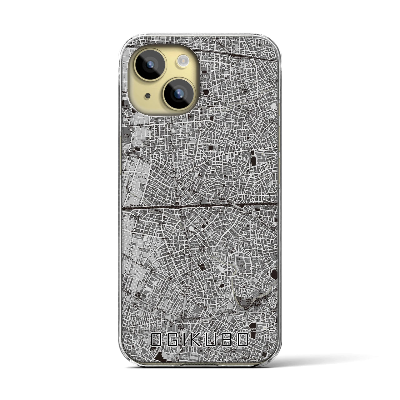 【荻窪2(東京都)】地図柄iPhoneケース(クリアタイプ)