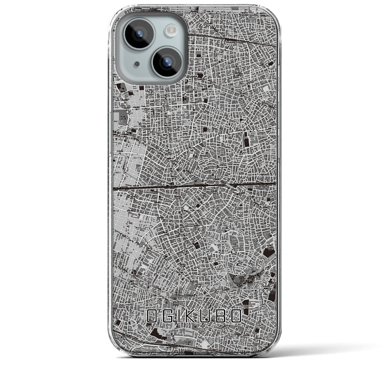 【荻窪2(東京都)】地図柄iPhoneケース(クリアタイプ)