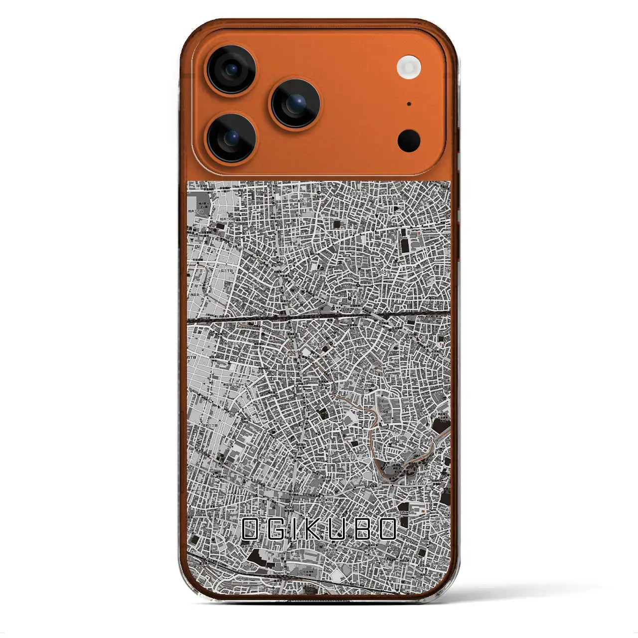 【荻窪2(東京都)】地図柄iPhoneケース(クリアタイプ)モノトーン・iPhone 17 Pro Max 用