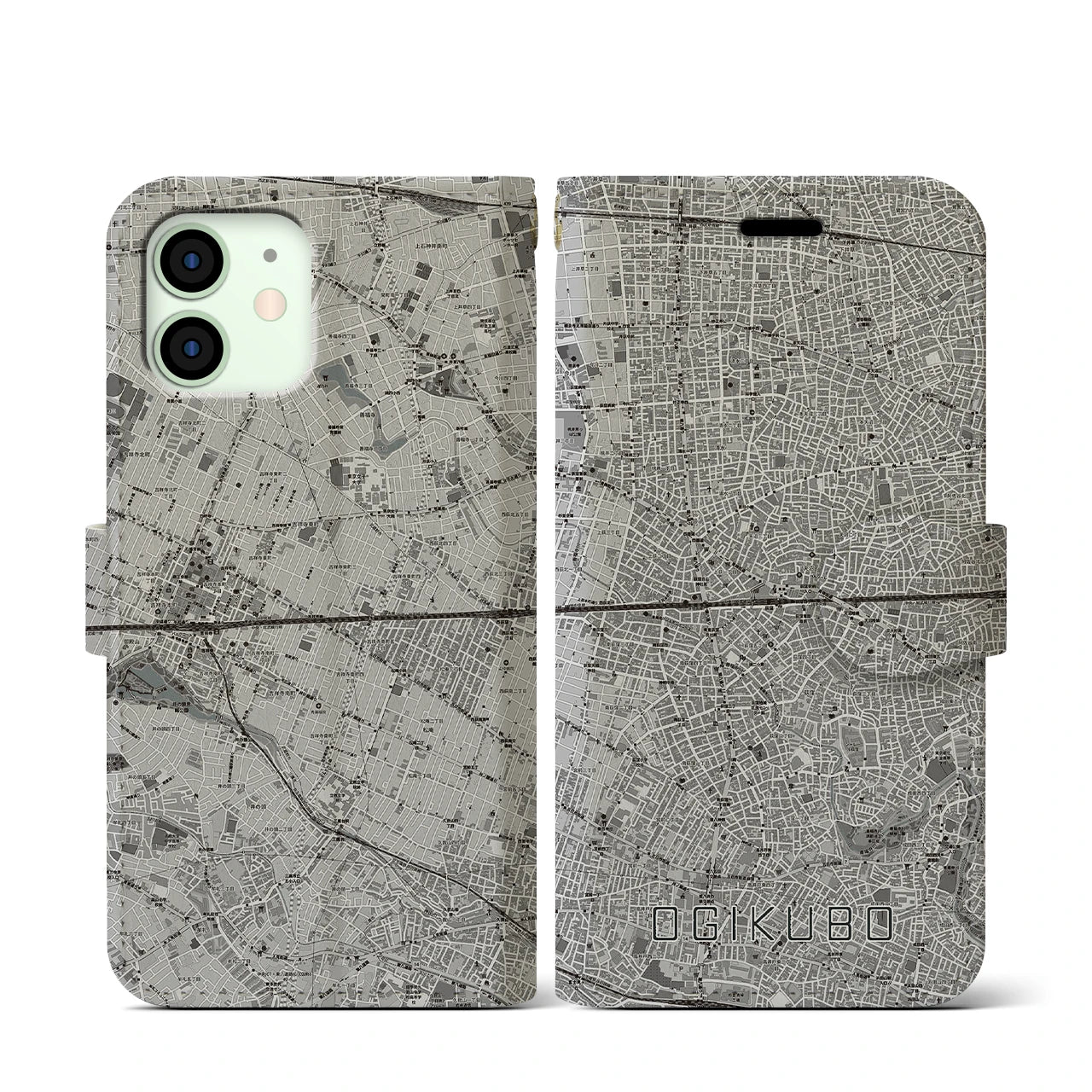 【荻窪2(東京都)】地図柄iPhoneケース(手帳タイプ)