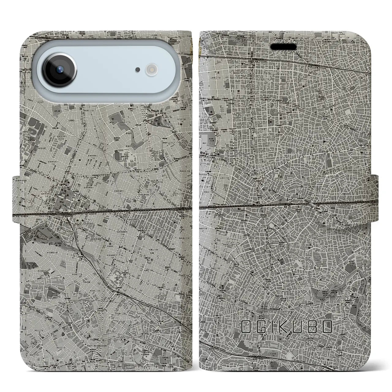 【荻窪2(東京都)】地図柄iPhoneケース(手帳タイプ)