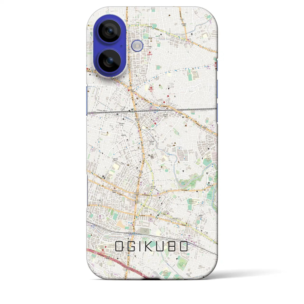 【荻窪(東京都)】地図柄iPhoneケース(バックカバータイプ)ブラック・iPhone 16 Pro Max 用
