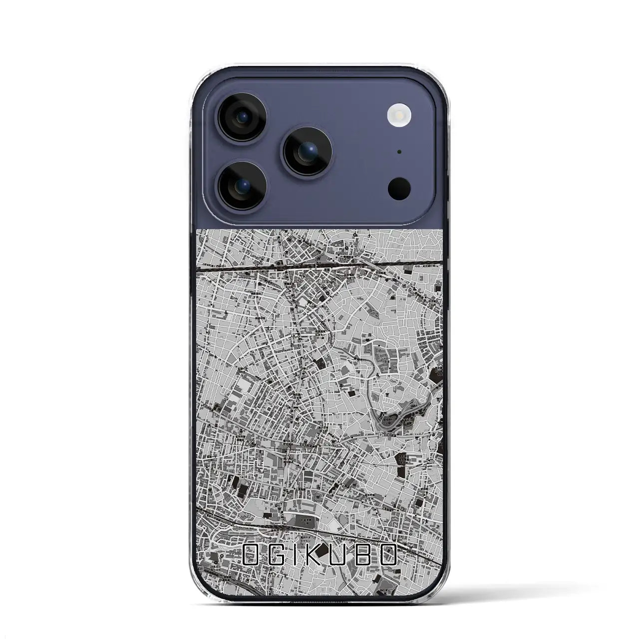 【荻窪(東京都)】地図柄iPhoneケース(クリアタイプ)モノトーン・iPhone 17 Pro Max 用