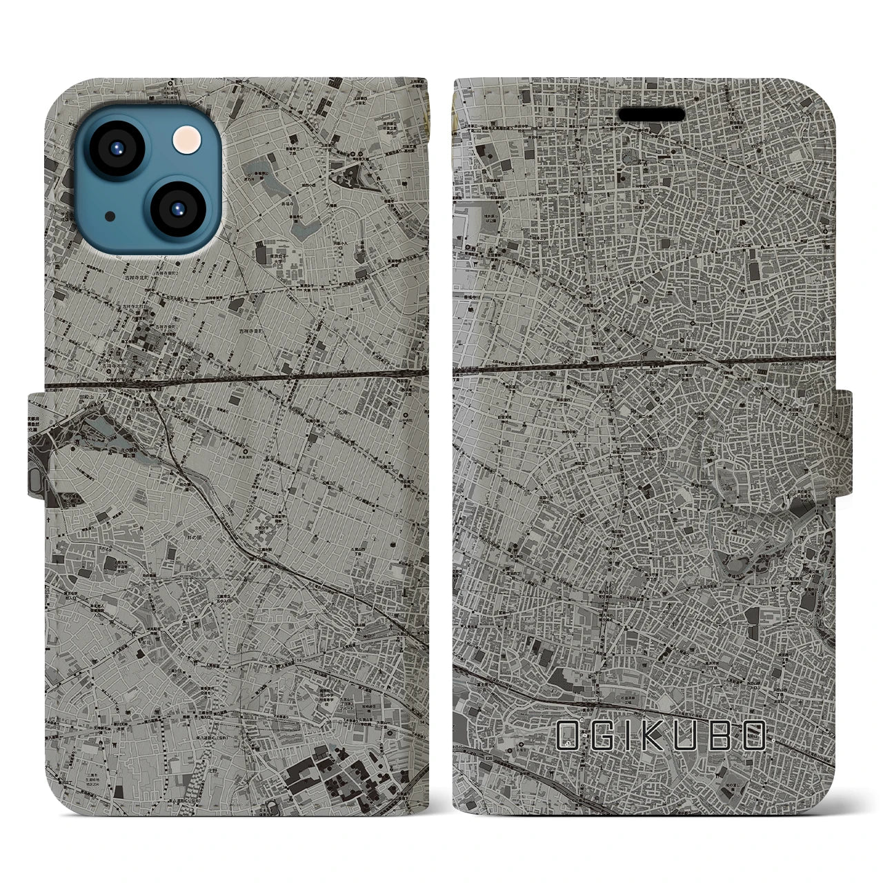 【荻窪(東京都)】地図柄iPhoneケース(手帳タイプ)