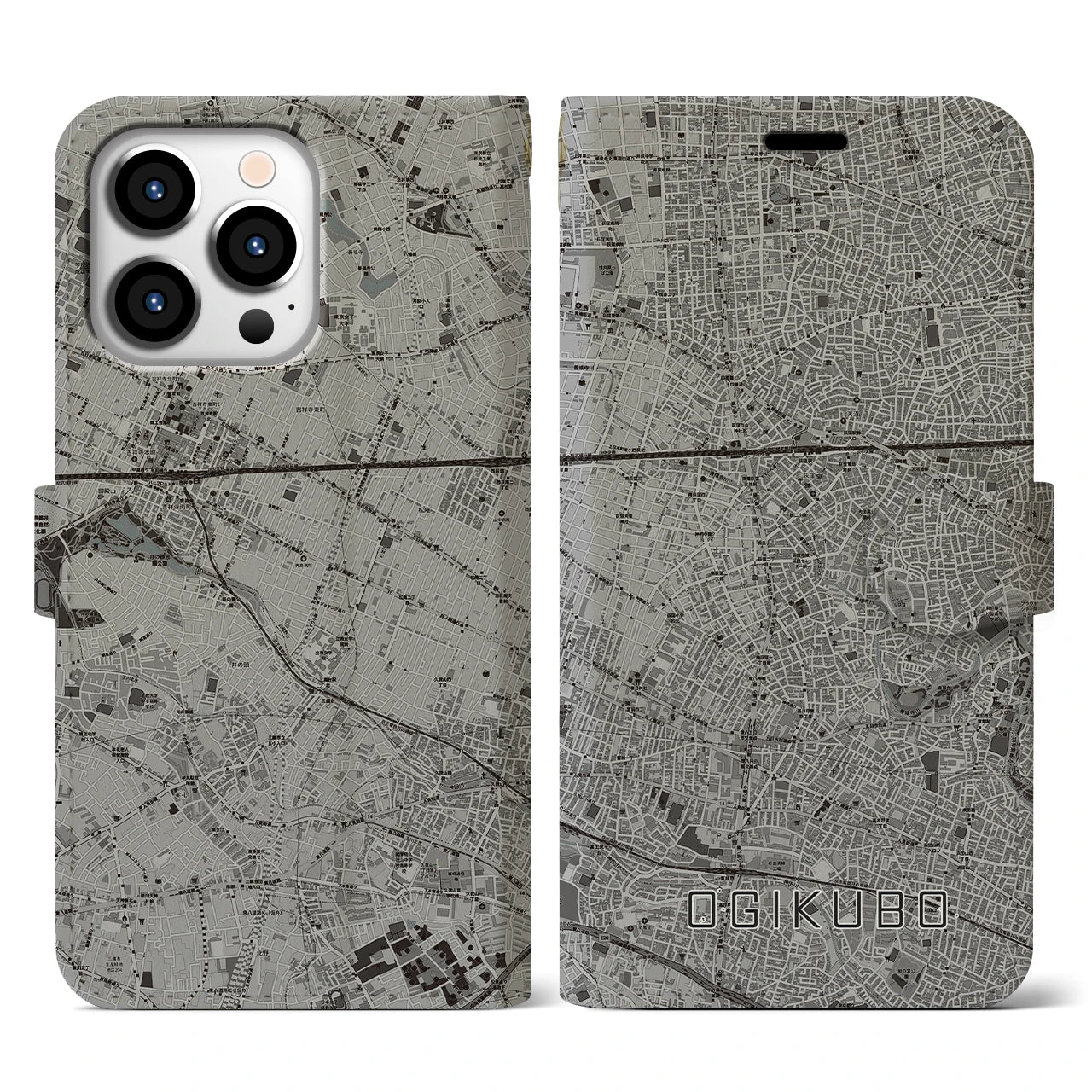 【荻窪(東京都)】地図柄iPhoneケース(手帳タイプ)