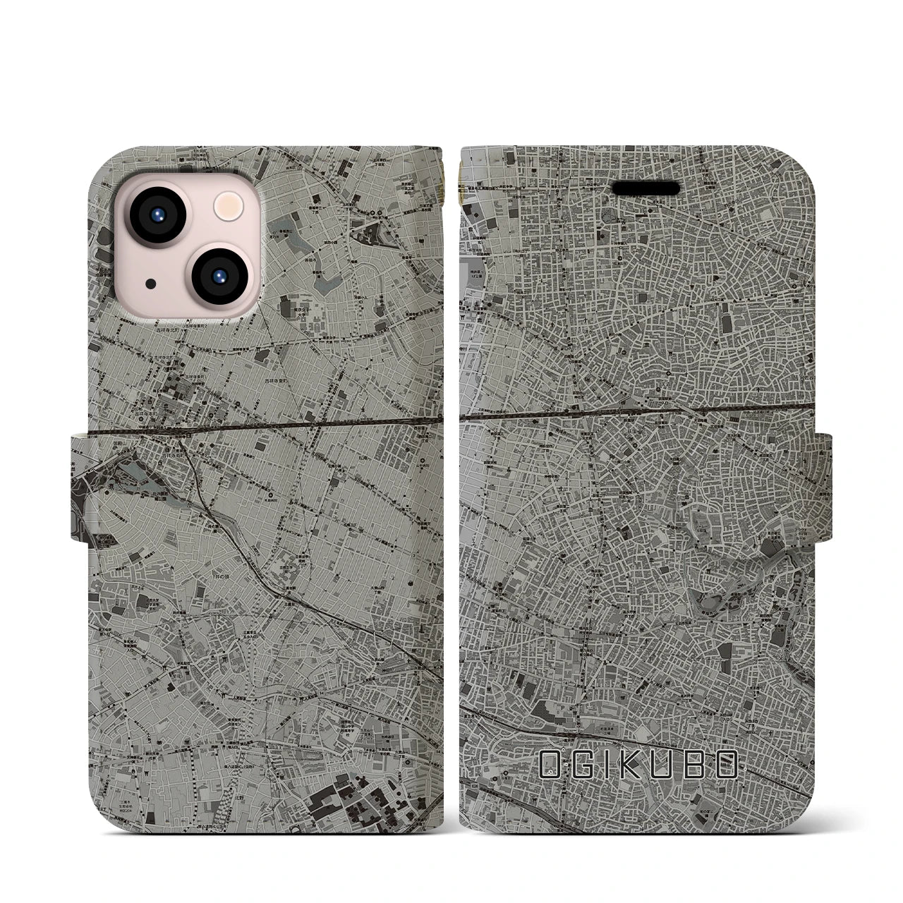 【荻窪(東京都)】地図柄iPhoneケース(手帳タイプ)