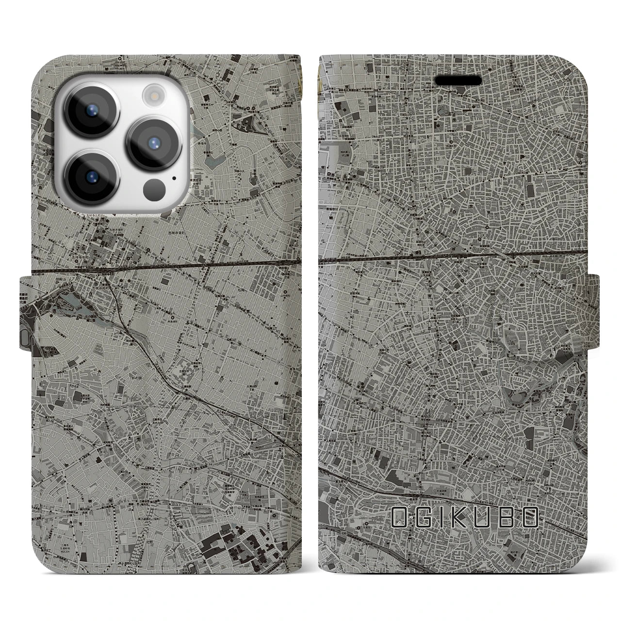 【荻窪(東京都)】地図柄iPhoneケース(手帳タイプ)