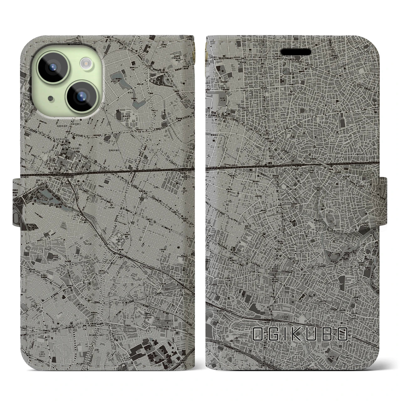 【荻窪(東京都)】地図柄iPhoneケース(手帳タイプ)