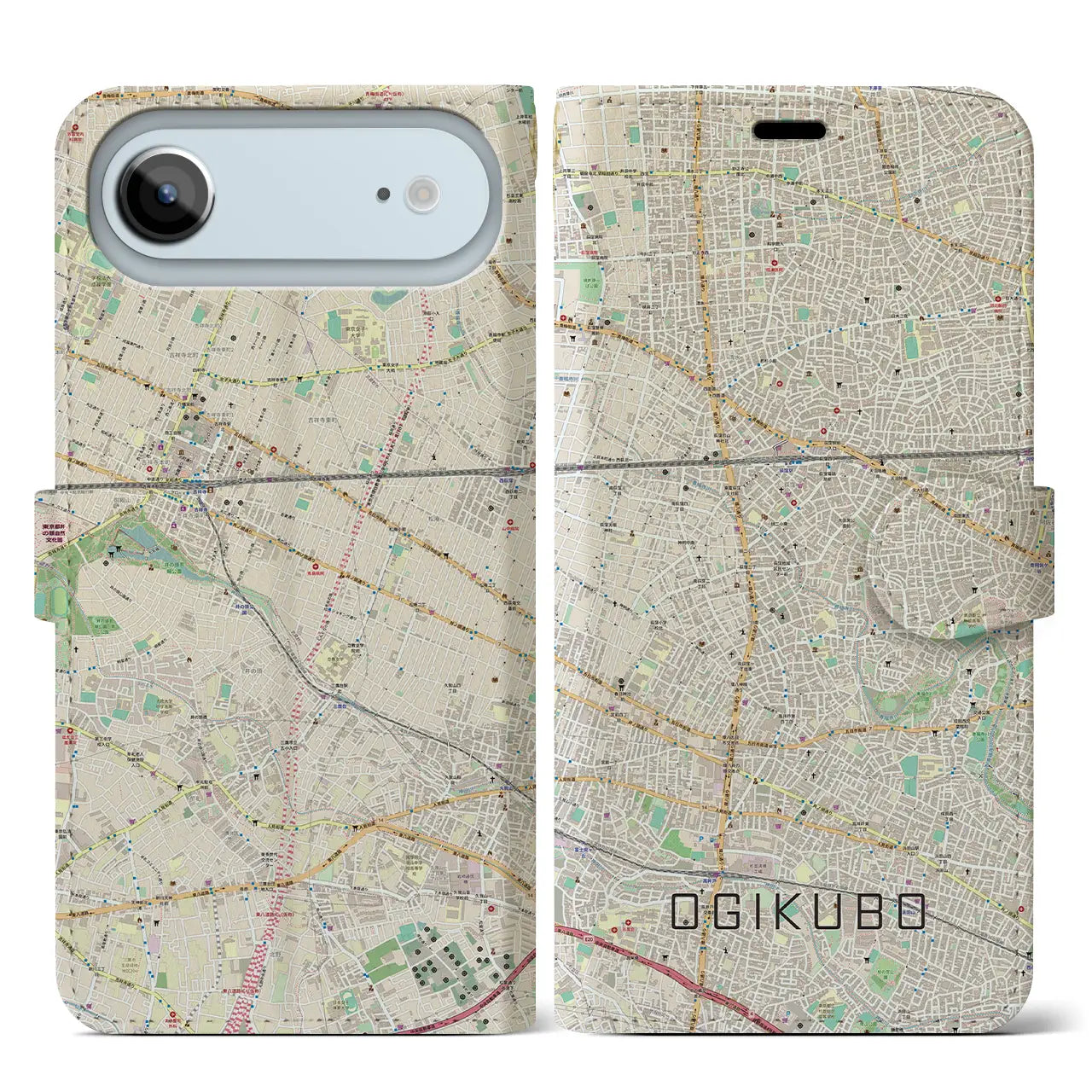 【荻窪(東京都)】地図柄iPhoneケース(手帳タイプ)