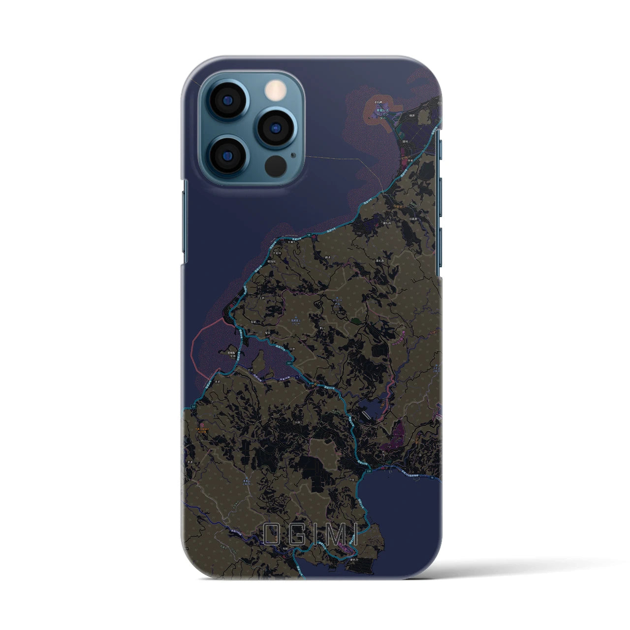 【大宜味(沖縄県)】地図柄iPhoneケース(バックカバータイプ)