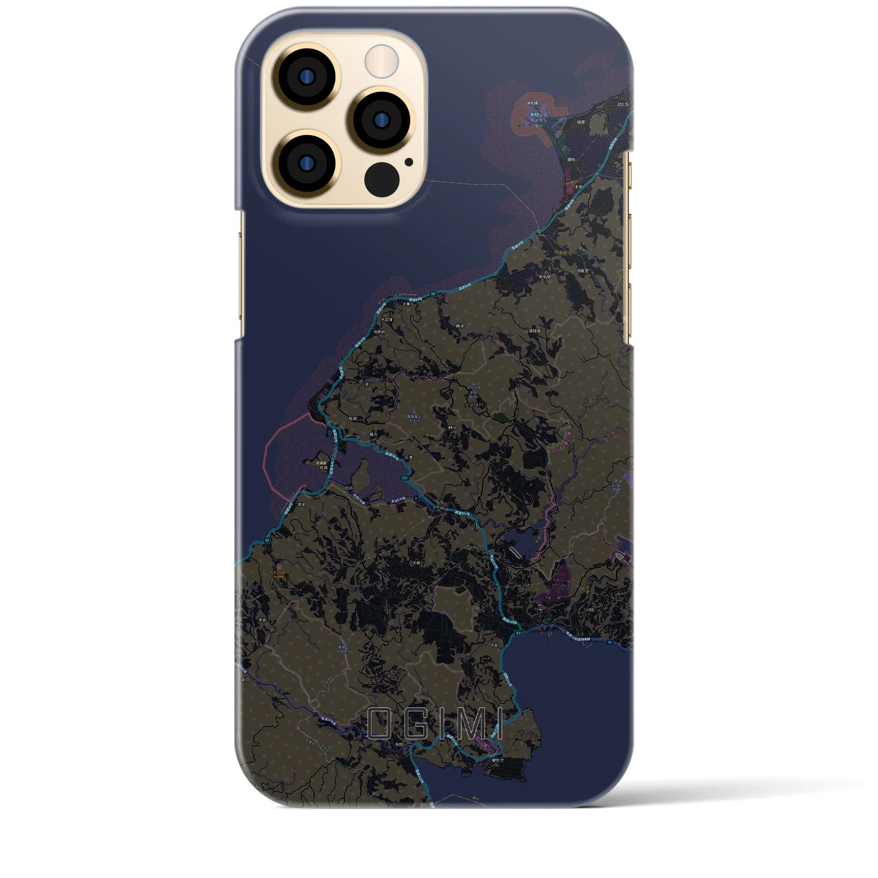 【大宜味(沖縄県)】地図柄iPhoneケース(バックカバータイプ)