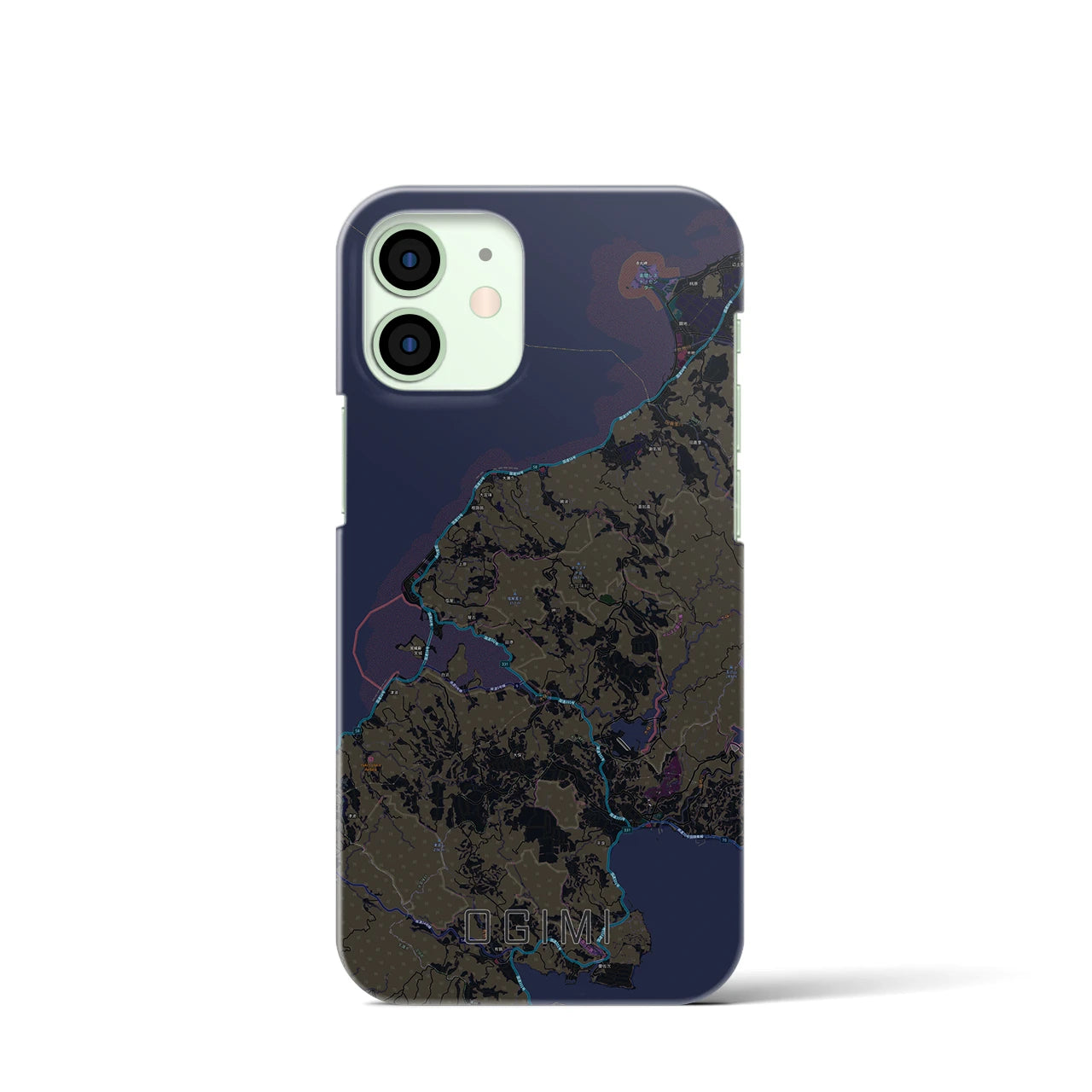 【大宜味(沖縄県)】地図柄iPhoneケース(バックカバータイプ)