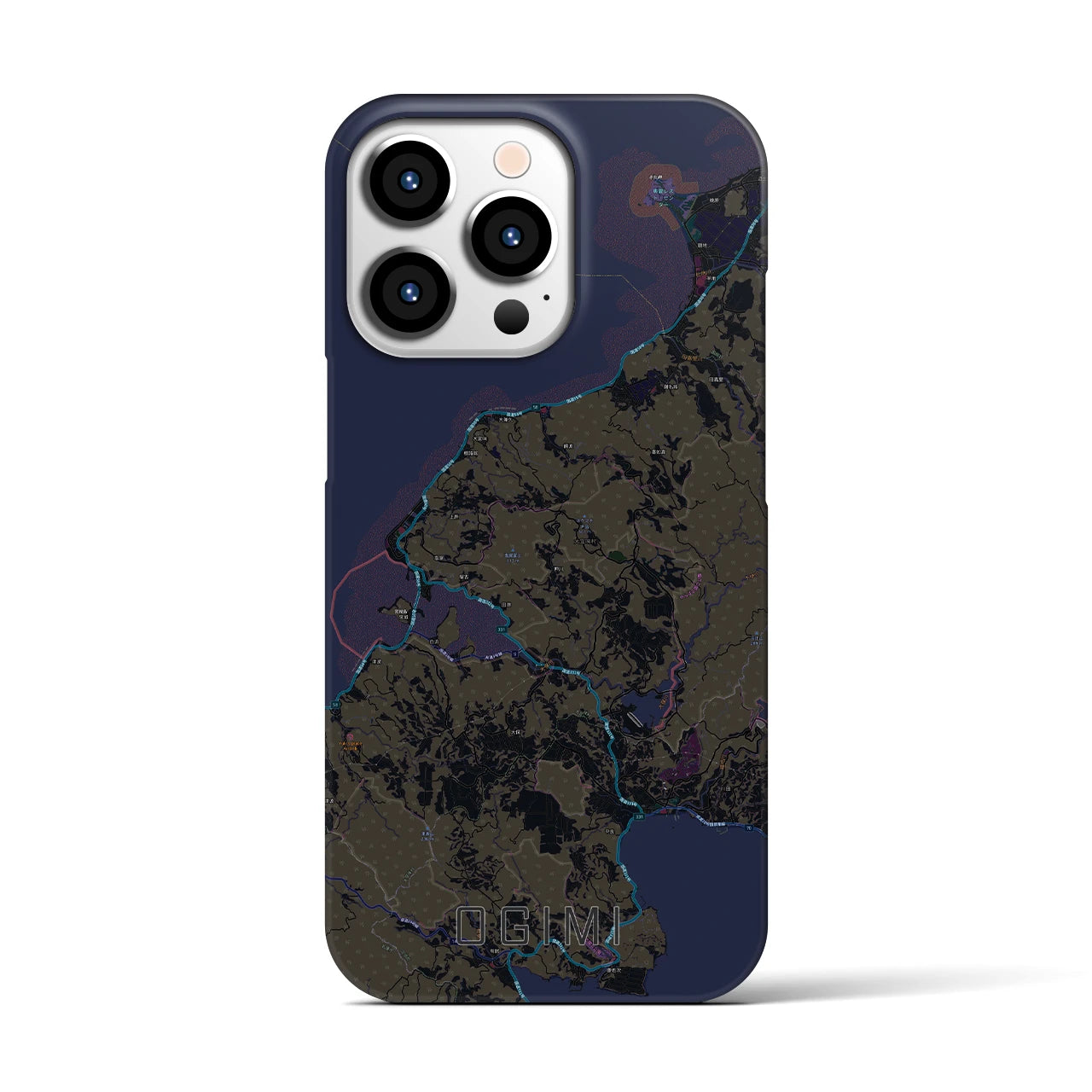 【大宜味(沖縄県)】地図柄iPhoneケース(バックカバータイプ)