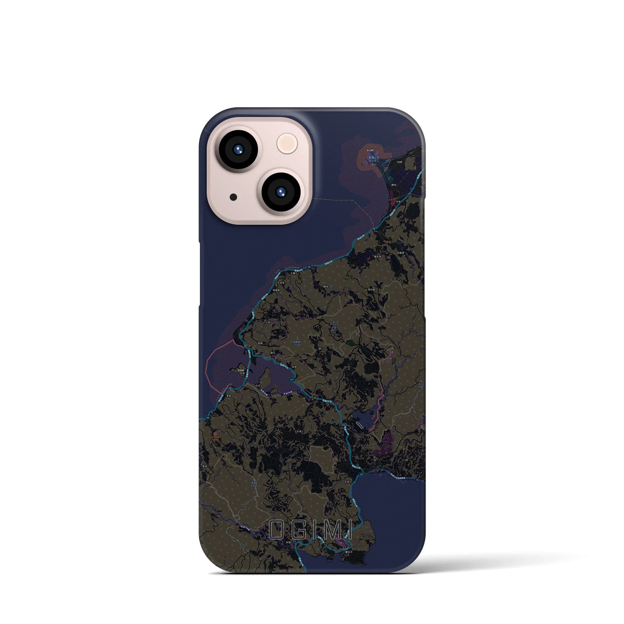 【大宜味(沖縄県)】地図柄iPhoneケース(バックカバータイプ)