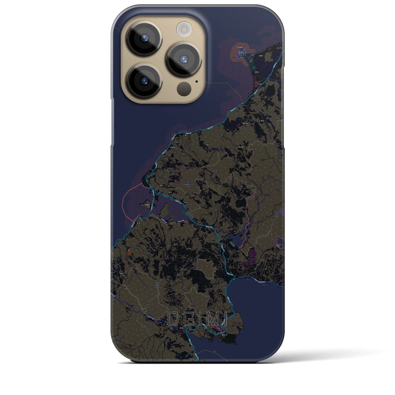 【大宜味(沖縄県)】地図柄iPhoneケース(バックカバータイプ)
