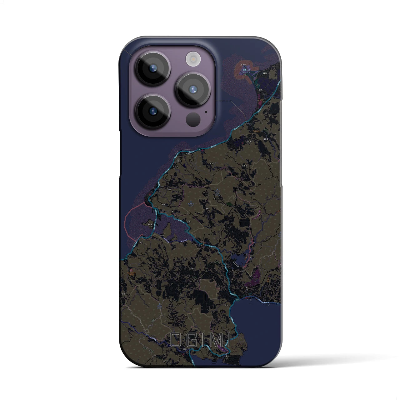 【大宜味(沖縄県)】地図柄iPhoneケース(バックカバータイプ)