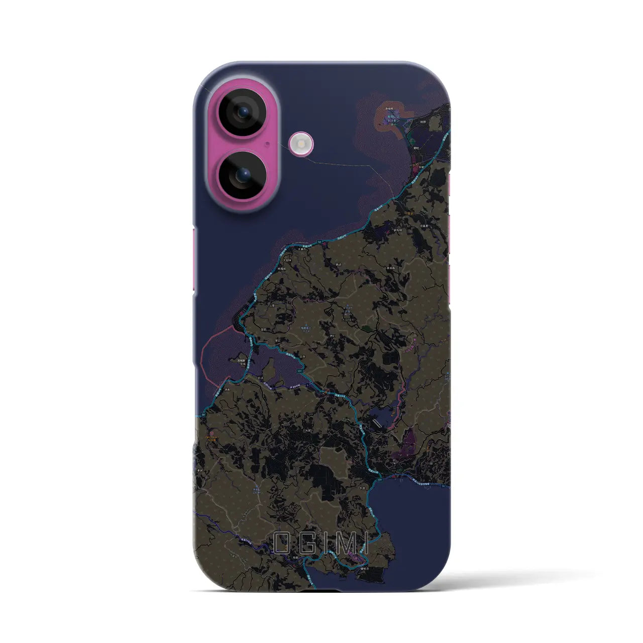【大宜味(沖縄県)】地図柄iPhoneケース(バックカバータイプ)