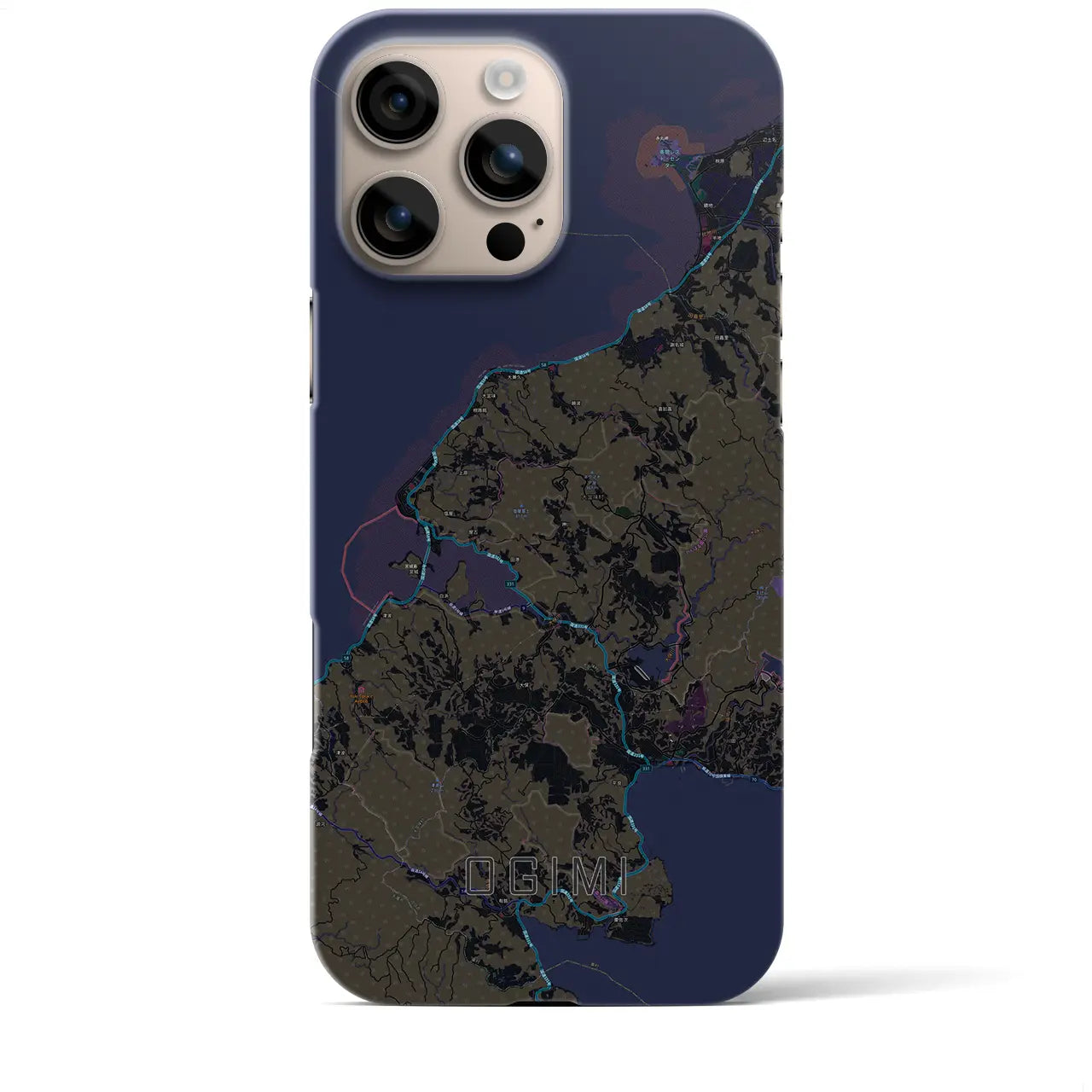 【大宜味(沖縄県)】地図柄iPhoneケース(バックカバータイプ)
