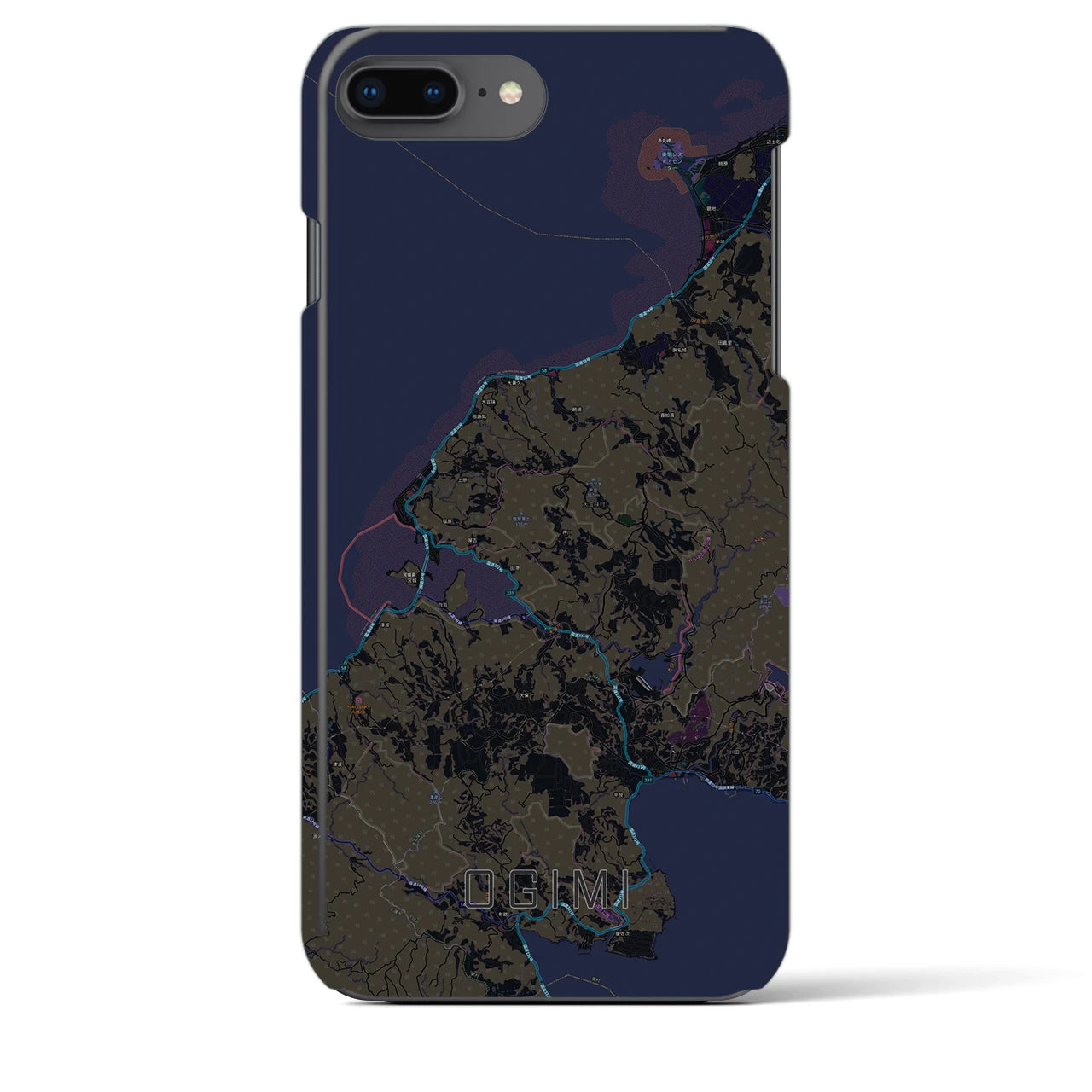 【大宜味(沖縄県)】地図柄iPhoneケース(バックカバータイプ)