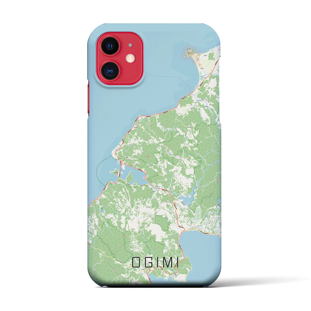 【大宜味(沖縄県)】地図柄iPhoneケース(バックカバータイプ)