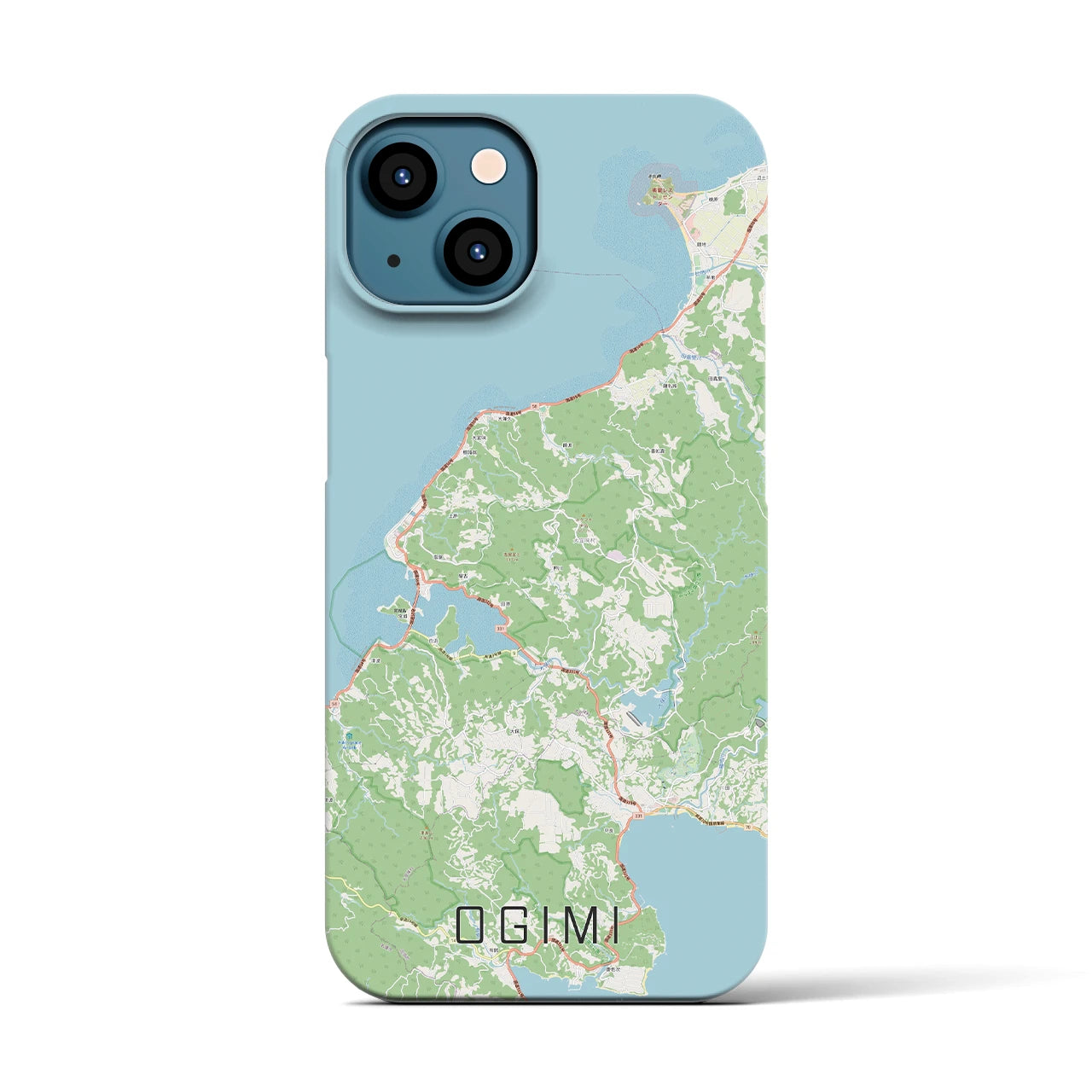 【大宜味(沖縄県)】地図柄iPhoneケース(バックカバータイプ)