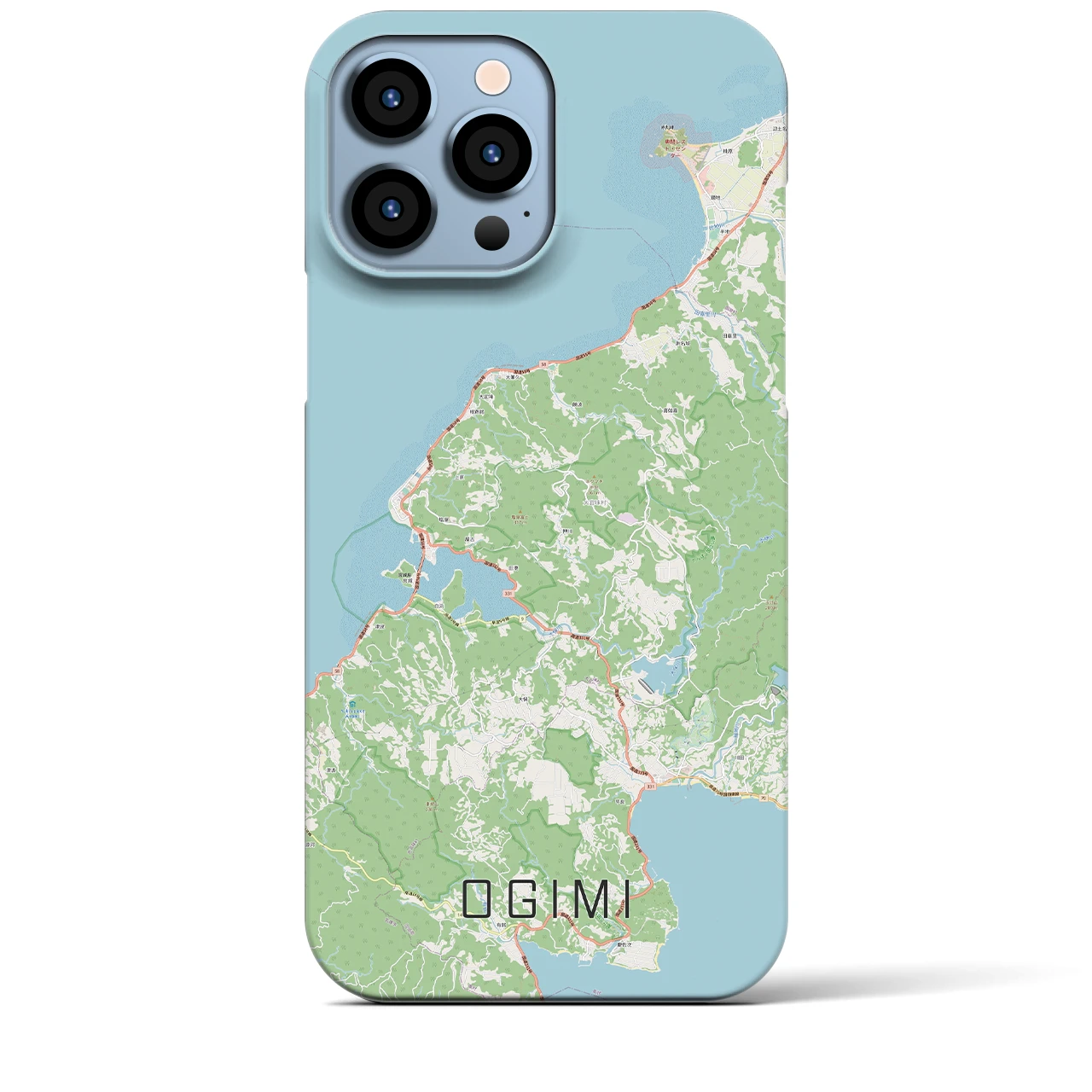 【大宜味(沖縄県)】地図柄iPhoneケース(バックカバータイプ)
