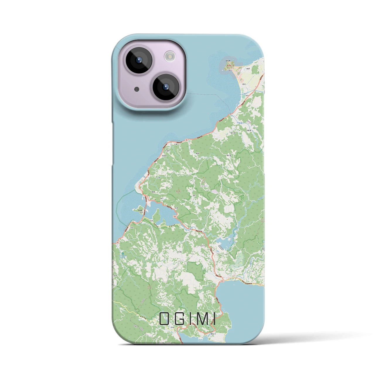 【大宜味(沖縄県)】地図柄iPhoneケース(バックカバータイプ)