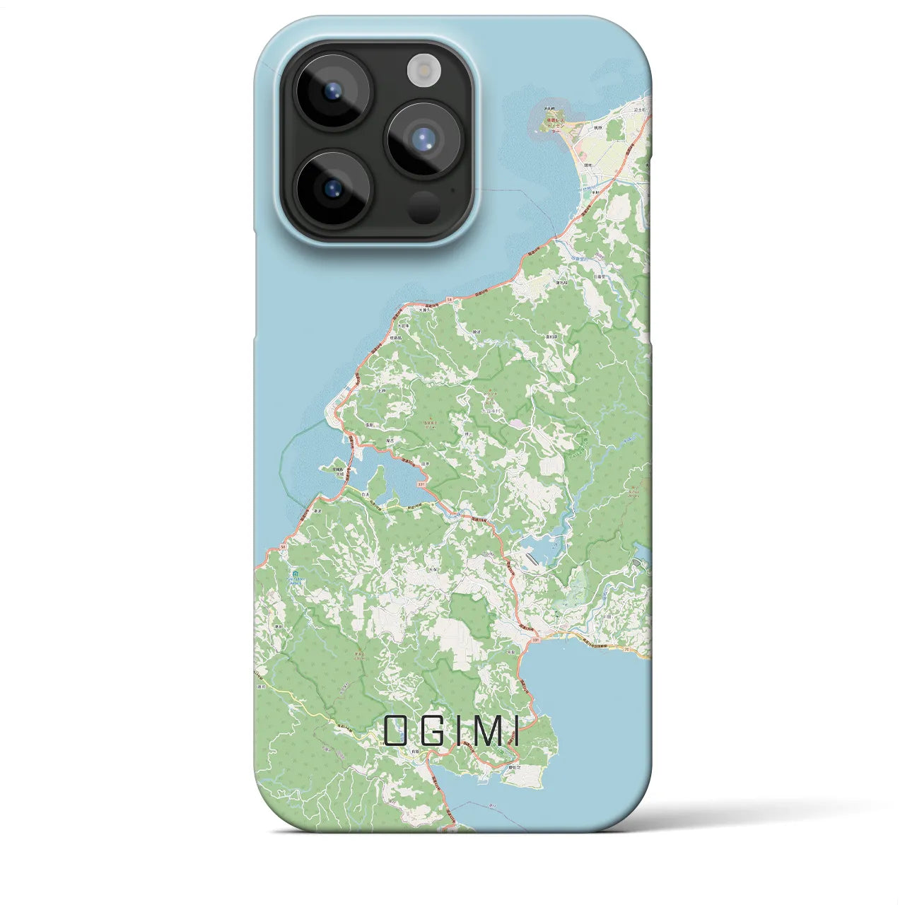 【大宜味(沖縄県)】地図柄iPhoneケース(バックカバータイプ)