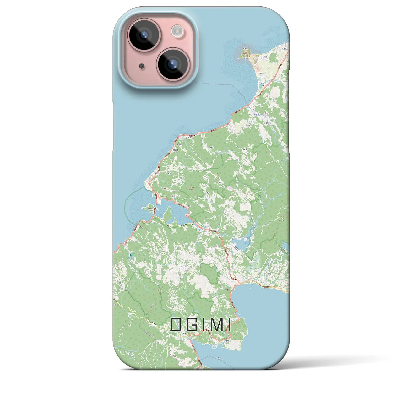【大宜味(沖縄県)】地図柄iPhoneケース(バックカバータイプ)