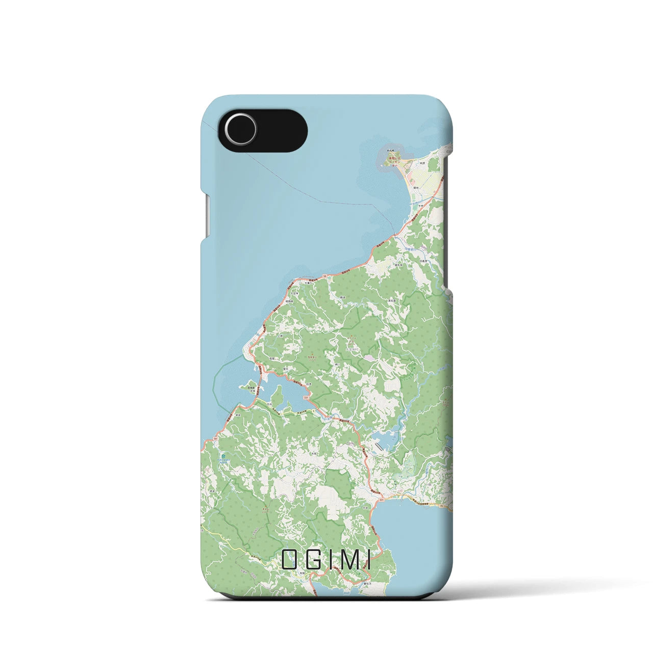 【大宜味(沖縄県)】地図柄iPhoneケース(バックカバータイプ)