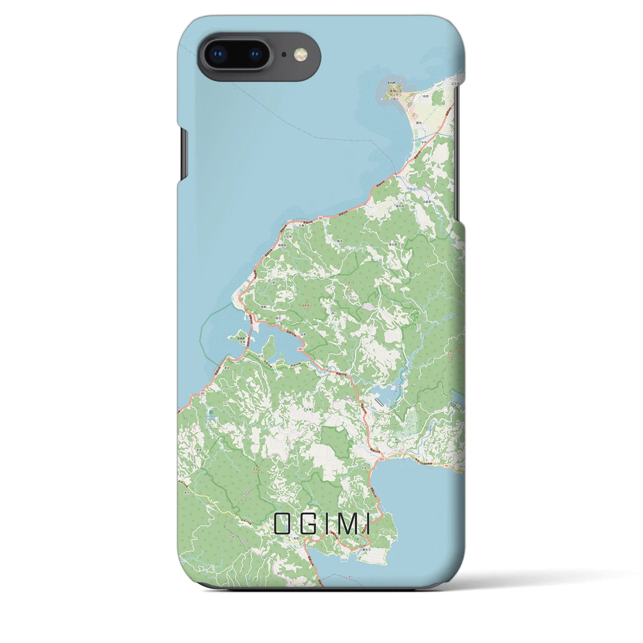 【大宜味(沖縄県)】地図柄iPhoneケース(バックカバータイプ)