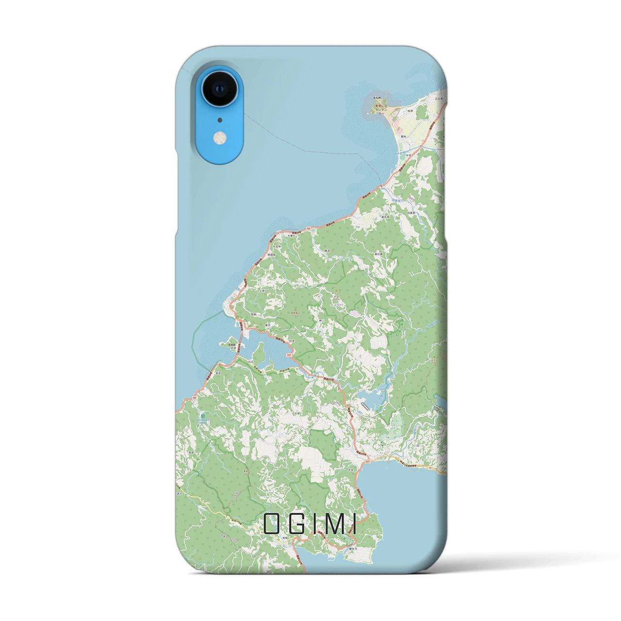 【大宜味(沖縄県)】地図柄iPhoneケース(バックカバータイプ)