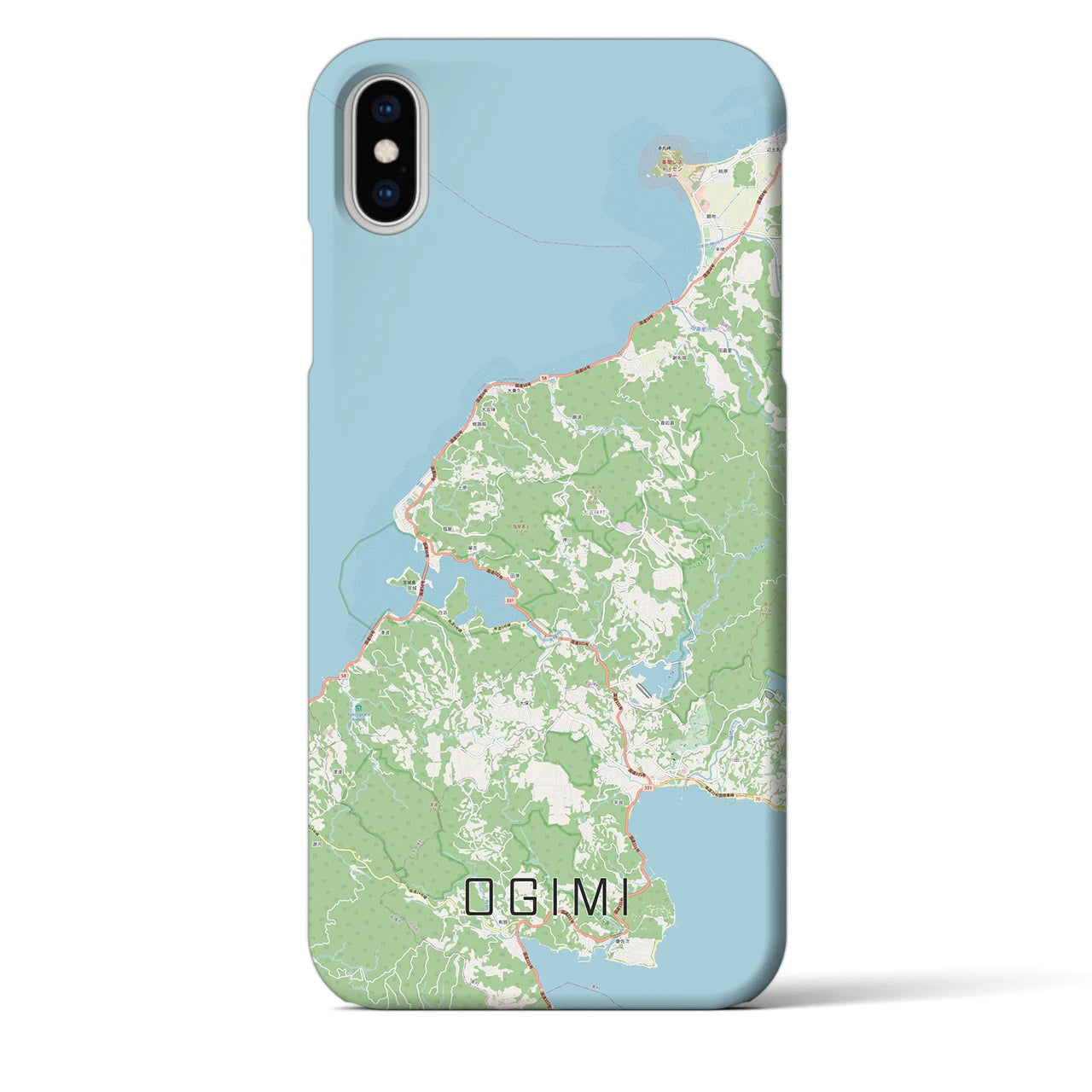 【大宜味(沖縄県)】地図柄iPhoneケース(バックカバータイプ)