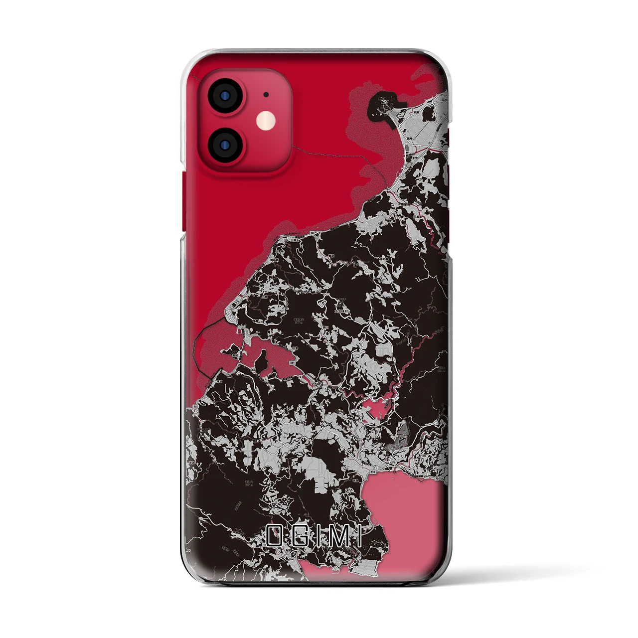 【大宜味(沖縄県)】地図柄iPhoneケース(クリアタイプ)