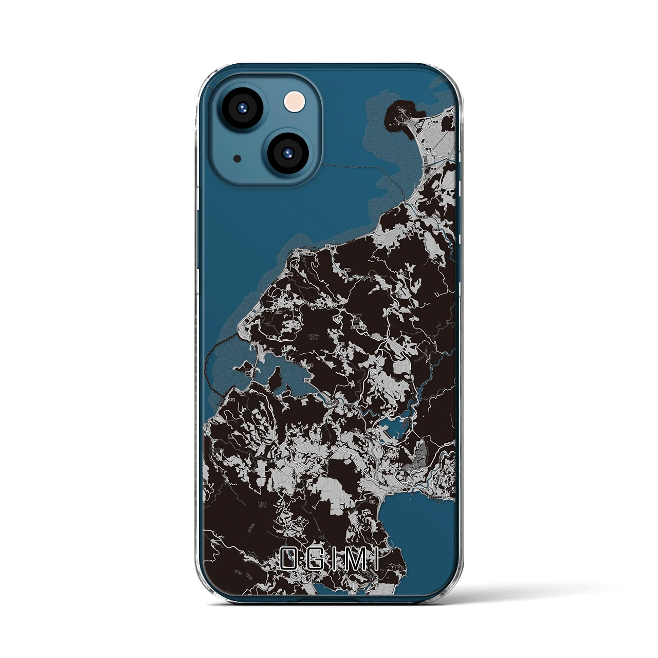 【大宜味(沖縄県)】地図柄iPhoneケース(クリアタイプ)