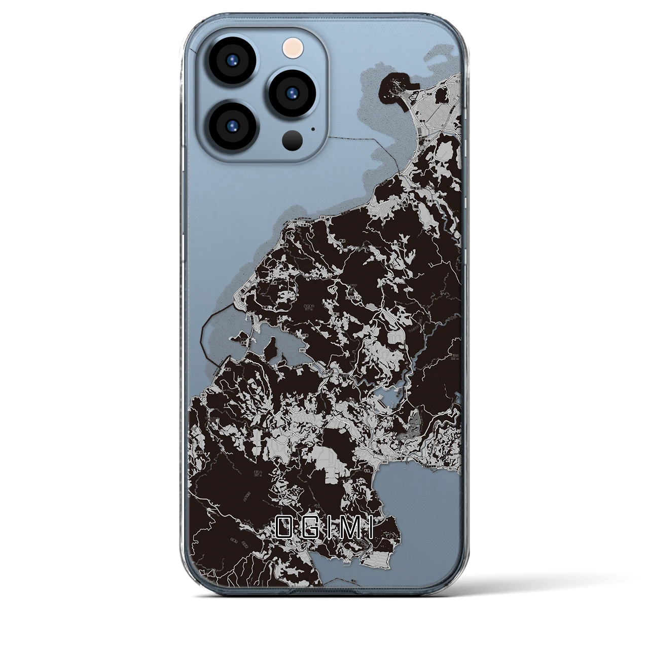 【大宜味(沖縄県)】地図柄iPhoneケース(クリアタイプ)