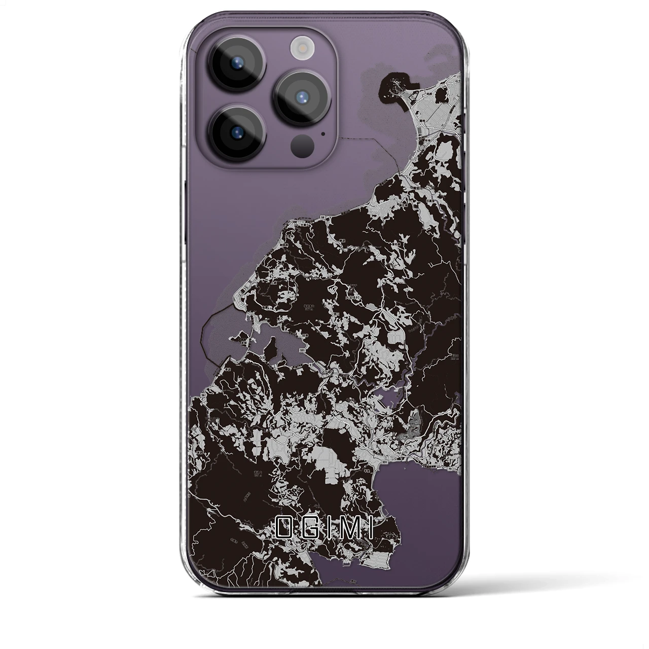 【大宜味(沖縄県)】地図柄iPhoneケース(クリアタイプ)