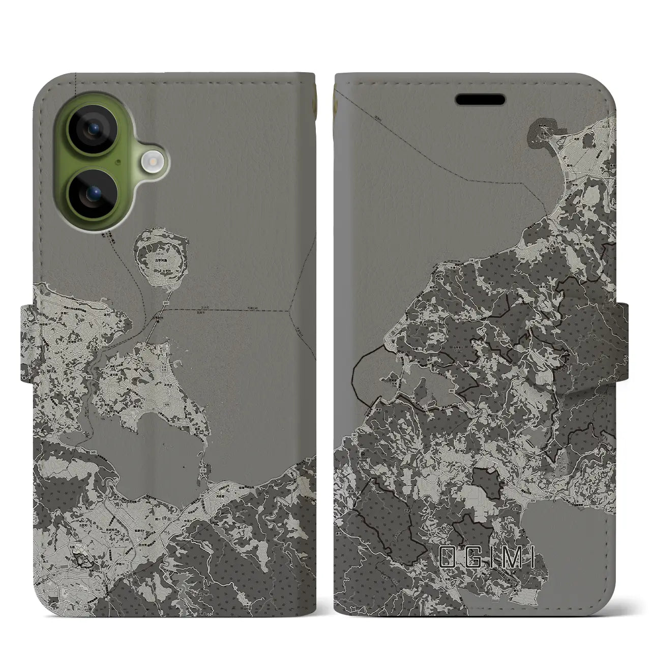 【大宜味(沖縄県)】地図柄iPhoneケース(手帳タイプ)