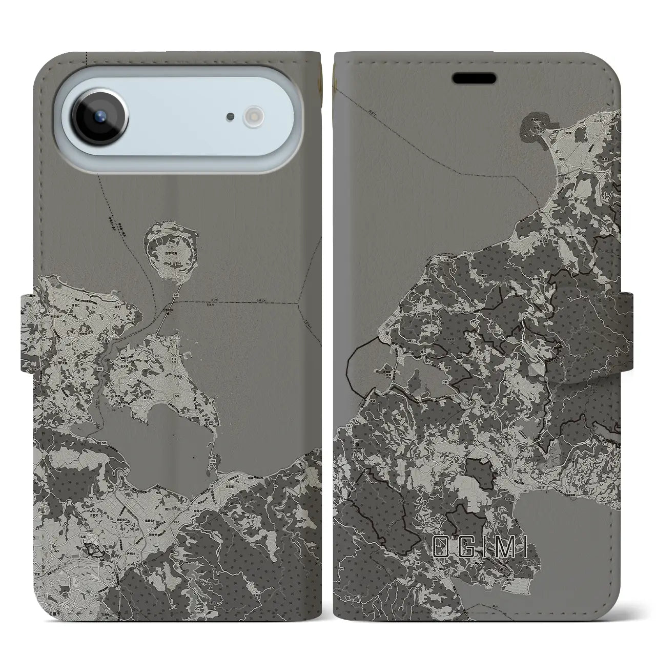 【大宜味(沖縄県)】地図柄iPhoneケース(手帳タイプ)