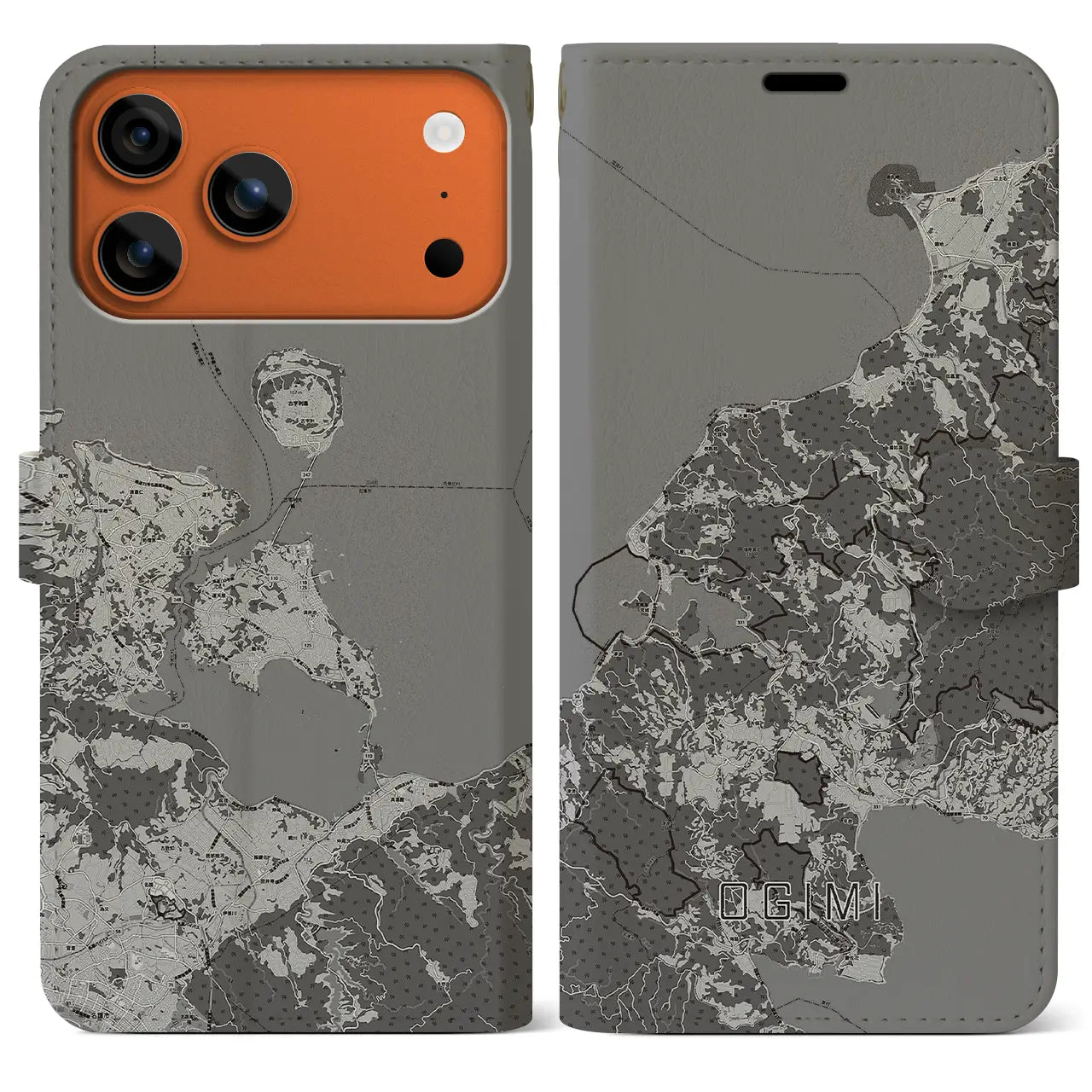 【大宜味(沖縄県)】地図柄iPhoneケース(手帳タイプ)