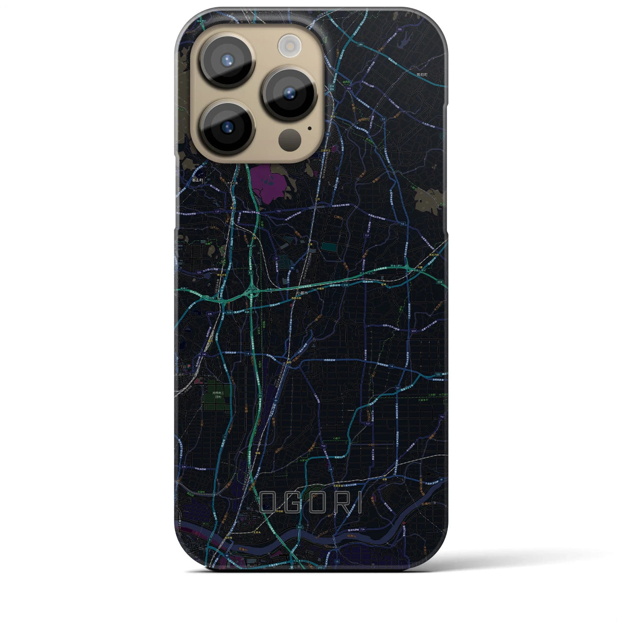 【小郡(福岡県)】地図柄iPhoneケース(バックカバータイプ)