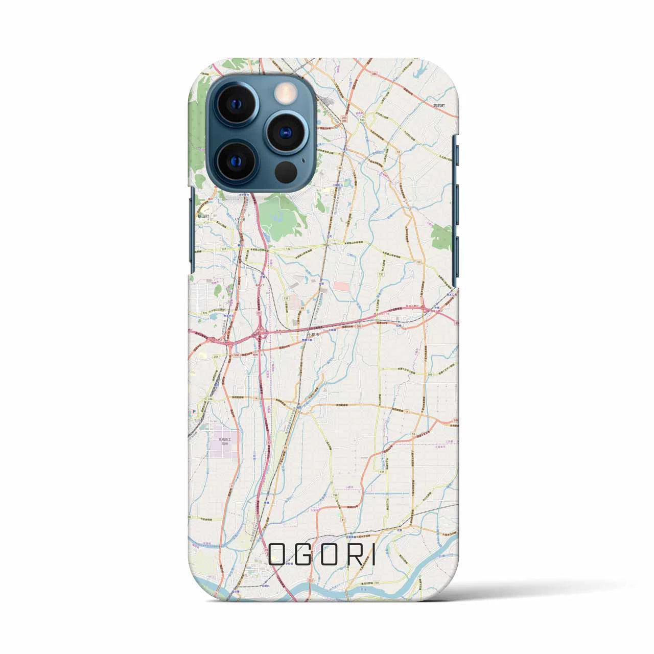 【小郡(福岡県)】地図柄iPhoneケース(バックカバータイプ)
