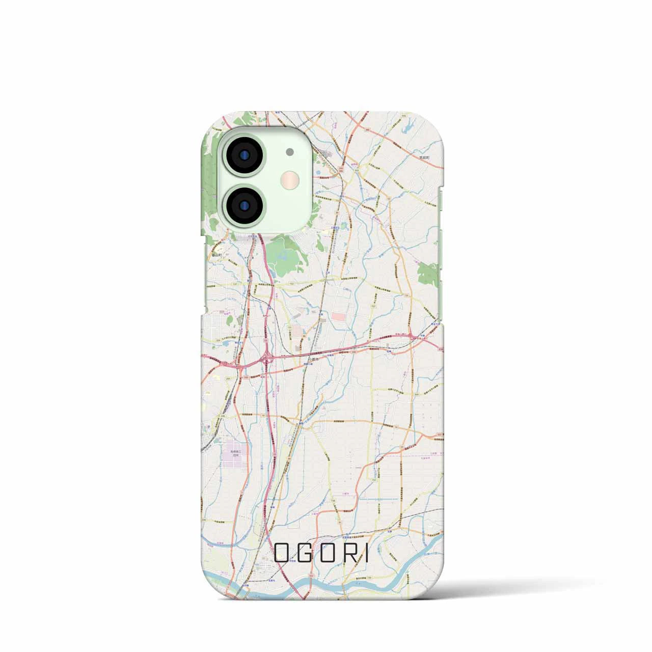 【小郡(福岡県)】地図柄iPhoneケース(バックカバータイプ)